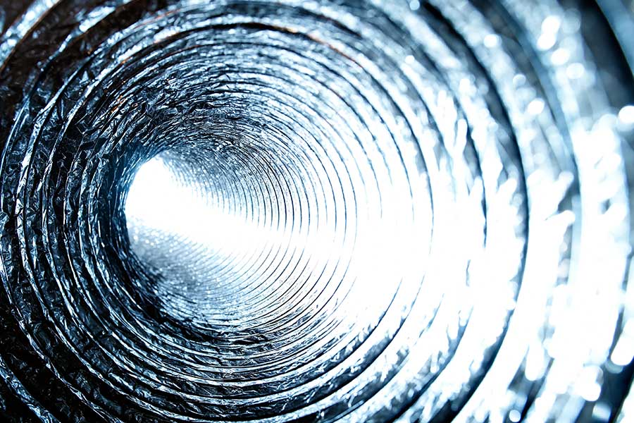 Professional air duct sealing work